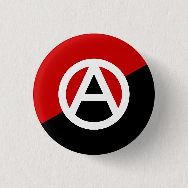 Botón del símbolo del Anarcho-Sindicalismo, diseño (Anverso)