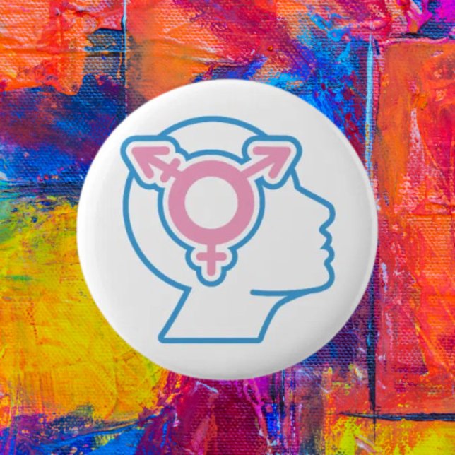 Botón del Símbolo del Orgullo Trans (Subido por el creador)