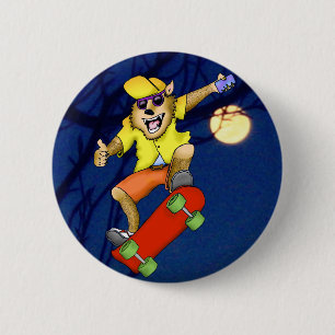 botón del Skateboarder de Werewolf