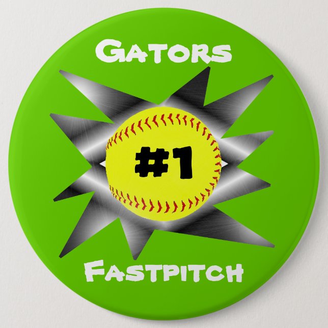 Botón del softball de Fastpitch (Anverso)