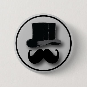 Botón del sombrero de copa y del bigote