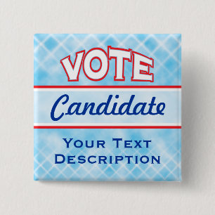 Botón del texto del personalizar del VOTO