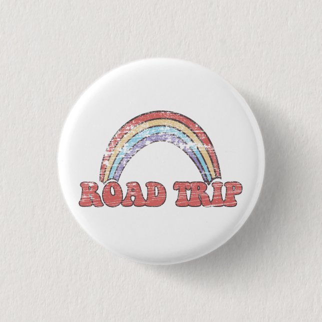 Botón del viaje por carretera del arco iris (Anverso)