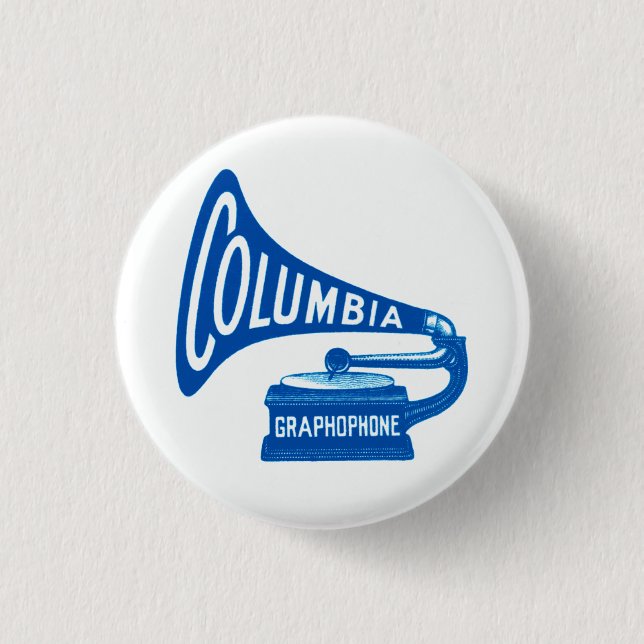 Botón del vintage de Columbia Graphophone (Anverso)