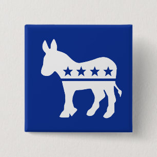 Botón Demócrata del burro