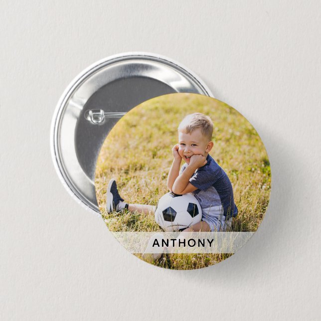 botón Deportes fotográficos de personalizado (Anverso y reverso)