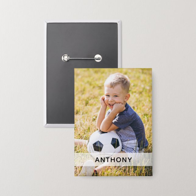 botón Deportes fotográficos de personalizado (Anverso/Reverso)