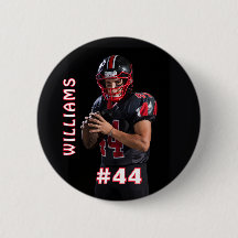 Botón deportivo de foto personalizada / pin de fút
