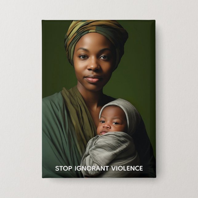 botón Detener violencia ignorante (Anverso)