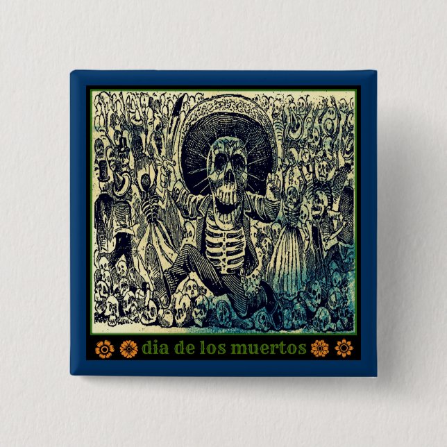 Botón Dia de los muertos (Anverso)