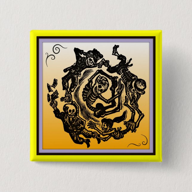 Botón Dia de los muertos (Anverso)