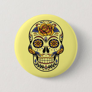 Botón Dia de los muertos — Sugar Skull