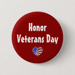 botón Día de los Veteranos de Honor