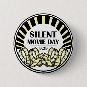 botón Día de película silencioso