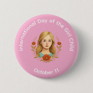 Botón - Día Internacional de la Niña