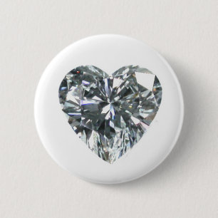 botón Diamond Heart Round
