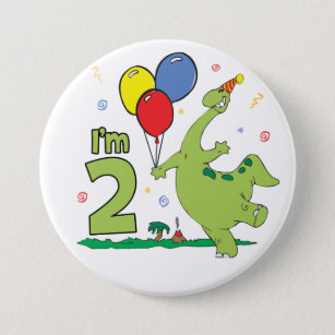 botón Dino de cumpleaños 2