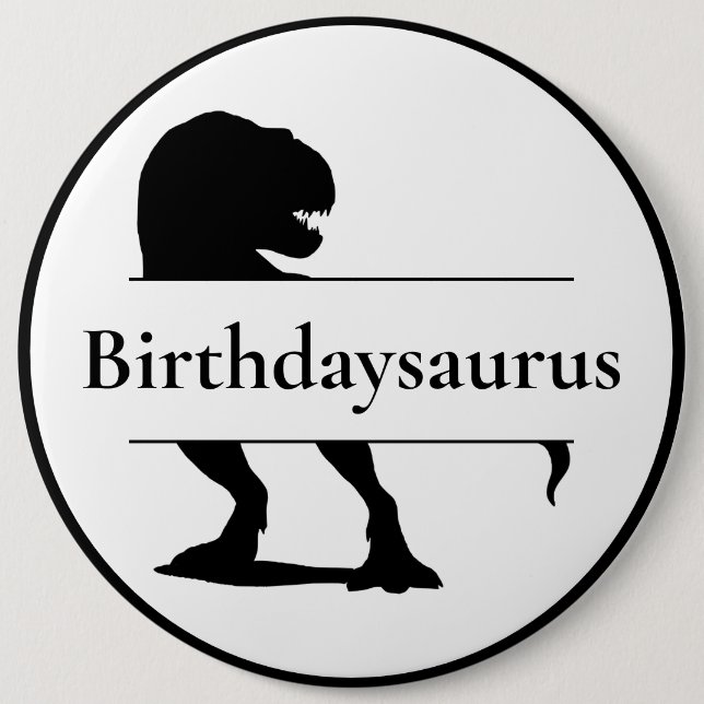 botón Dinosaur T Rex Birthdaysauce (Anverso)