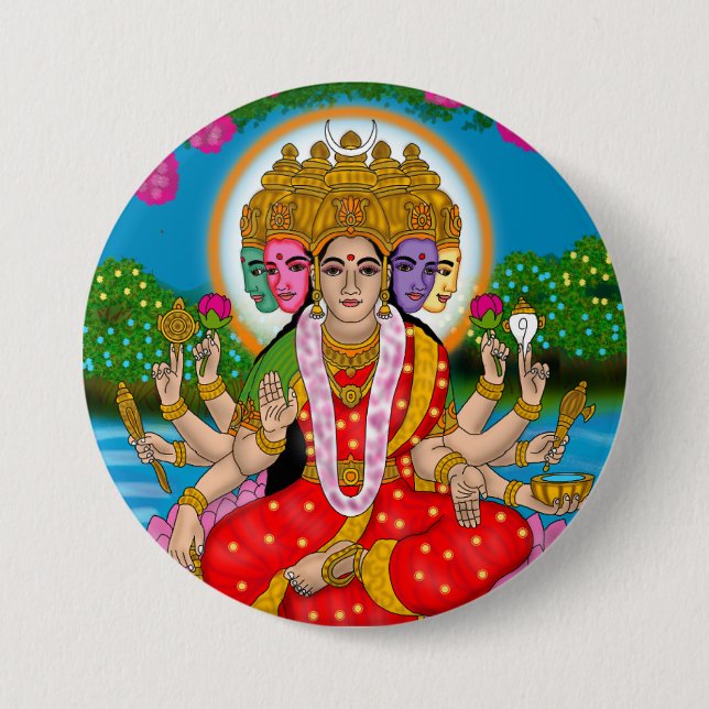 Botón Diosa Gayatri (Anverso)