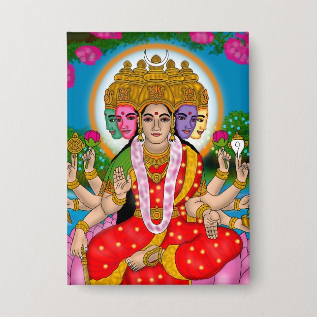 Botón Diosa Gayatri (Anverso)