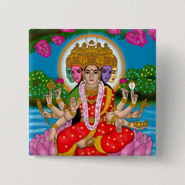 Botón Diosa Gayatri (Anverso)