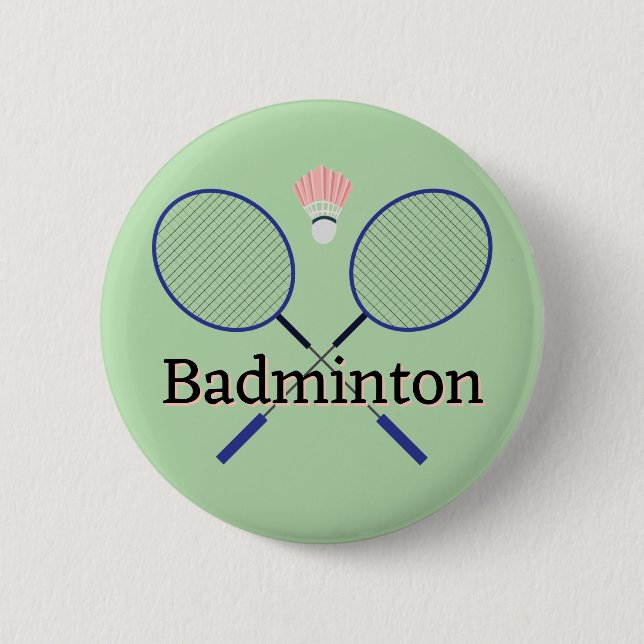 botón Diseño de Badminton (Anverso)