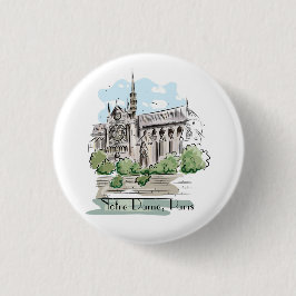 botón Diseño de esbozo de Notre Dame de París