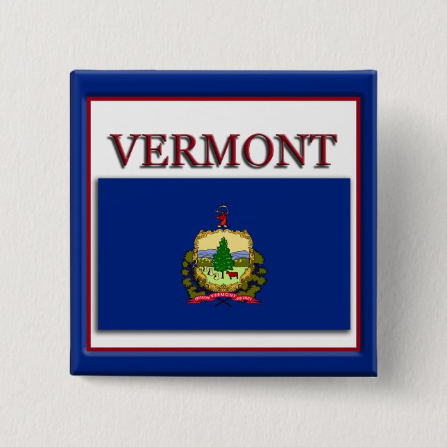 botón Diseño de la bandera de estado de Vermont (Anverso)