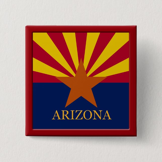 botón Diseño de la bandera del estado de Arizona (Anverso)