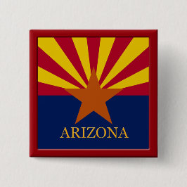 botón Diseño de la bandera del estado de Arizona