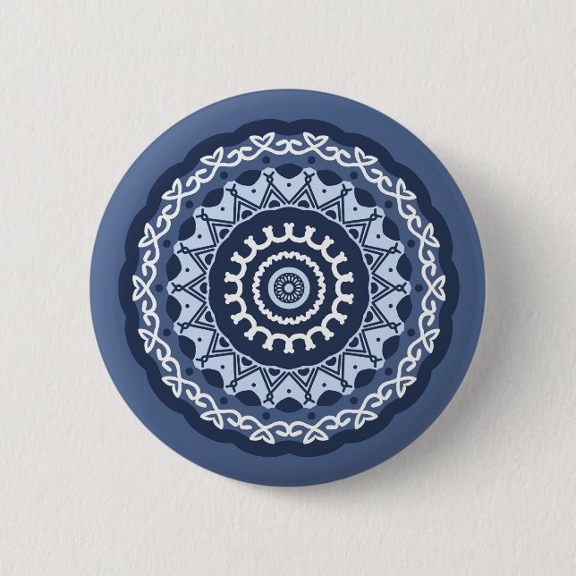 botón Diseño de Mandala intrincada (Anverso)