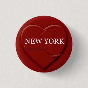 botón Diseño de mapa del corazón de Nueva York