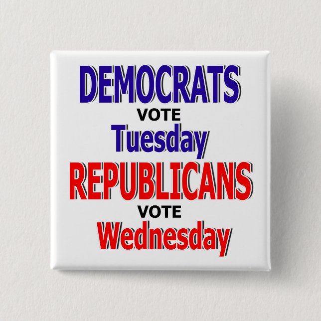 Botón divertido de Demócrata (Anverso)