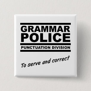 Botón Divertido de la Policía Gramatical