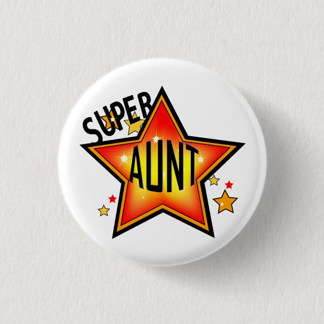Botón divertido de la tía de la estrella de Super  (Anverso)