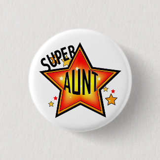 Botón divertido de la tía de la estrella de Super
