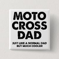 Botón Divertido de Papá de Motocross Insignia Pin