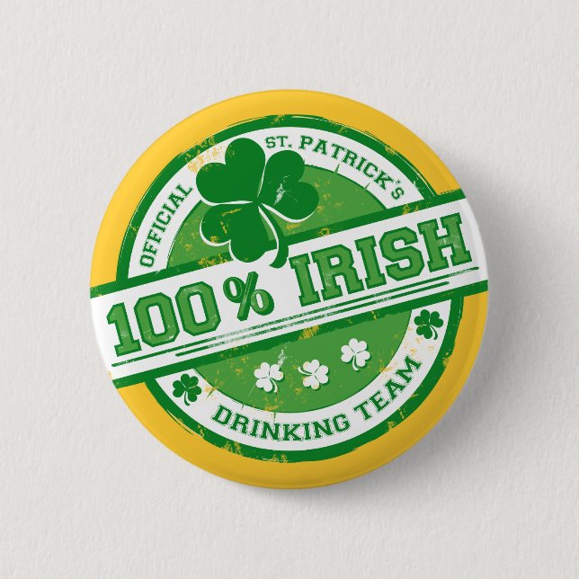 botón divertido del equipo irlandés de bebidas de  (Anverso)