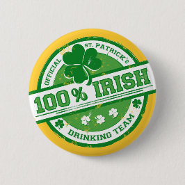 botón divertido del equipo irlandés de bebidas de