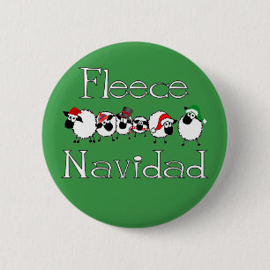 Botón divertido del navidad de Navidad del paño