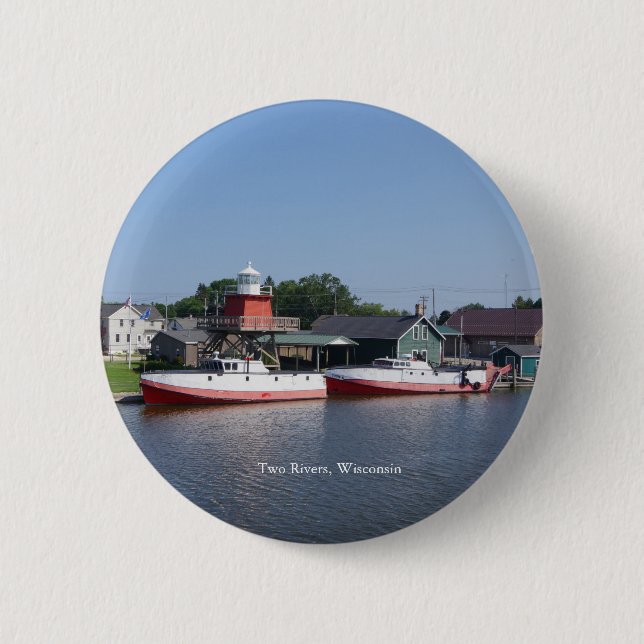 botón Dos ríos, Wisconsin (Anverso)