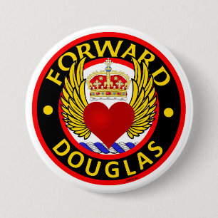 Botón Douglas con coronado, escudo del corazón a