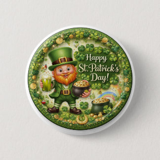 Botón duende del Día de San Patricio