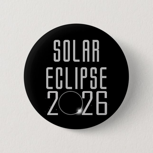 Botón Eclipse solar 2026 (Anverso)