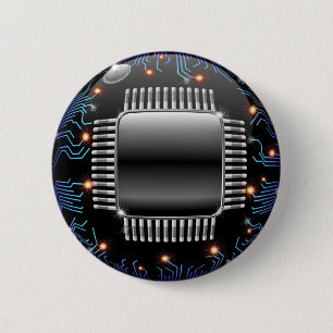 Botón electrónico del circuito de la placa madre