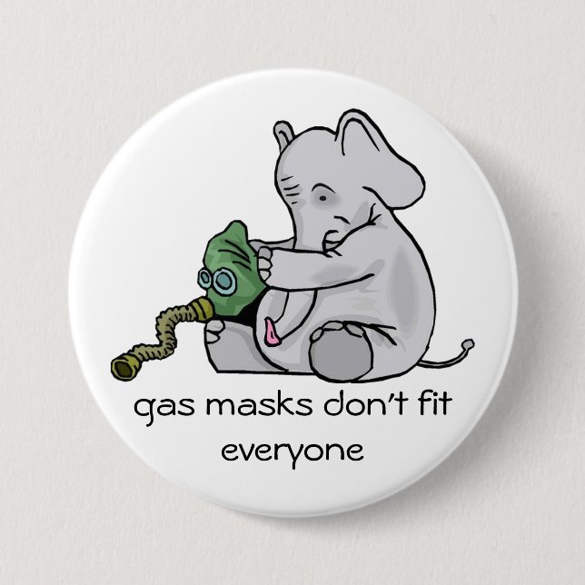 Botón Elefante de máscaras de gas (Anverso)