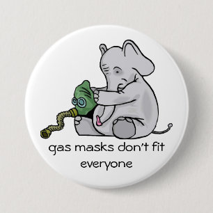 Botón Elefante de máscaras de gas