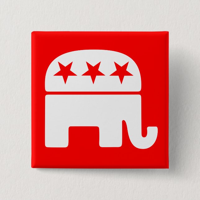 Botón elefante republicano (Anverso)