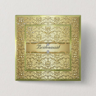 Botón elegante de la dama de honor del diamante