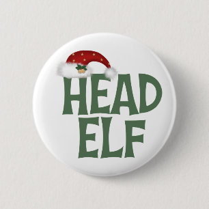Botón Elf de Navidades divertidos